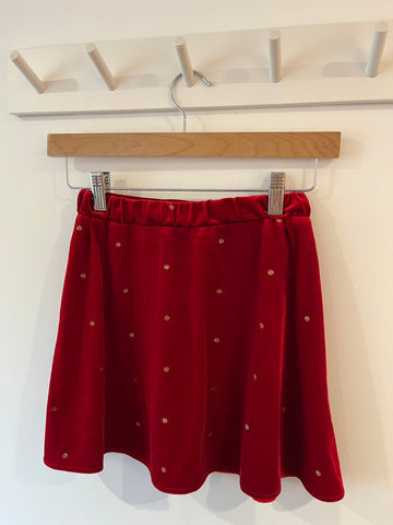 Name It red gold dot skirt (8y)