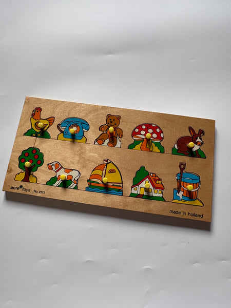 Vintage Wooden peg puzzle