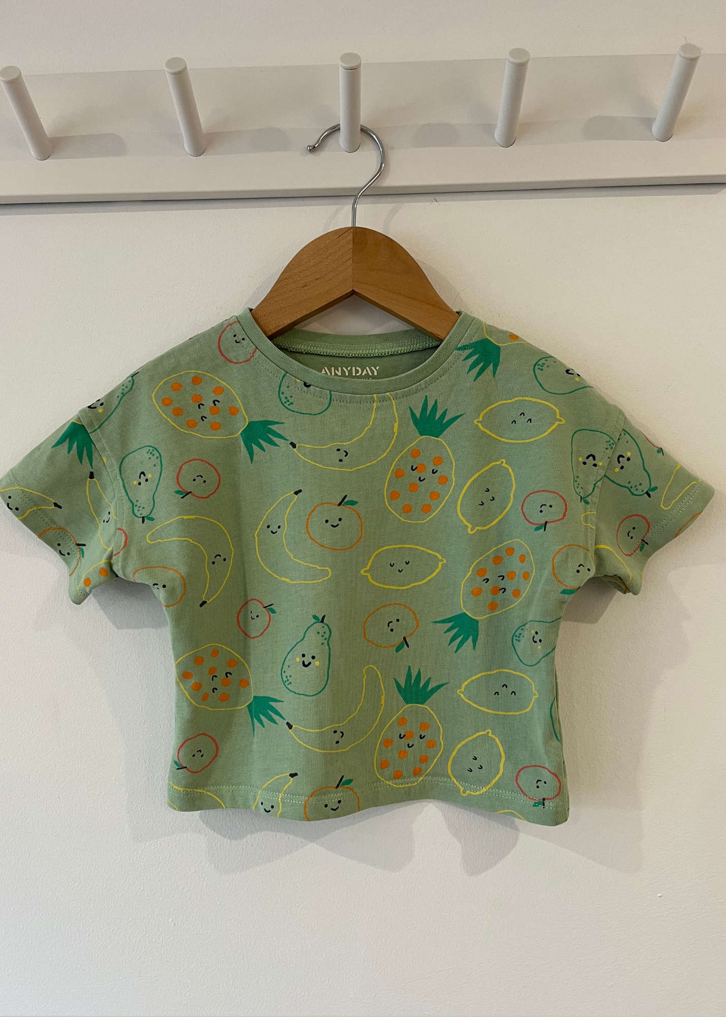 John Lewis Fruit Print Green T Shirt (9-12M)