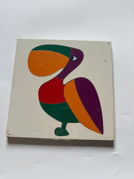 Vintage unused wooden puzzle