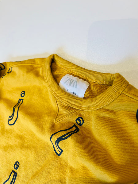 Zara Question mark sweatshirt 6-7y