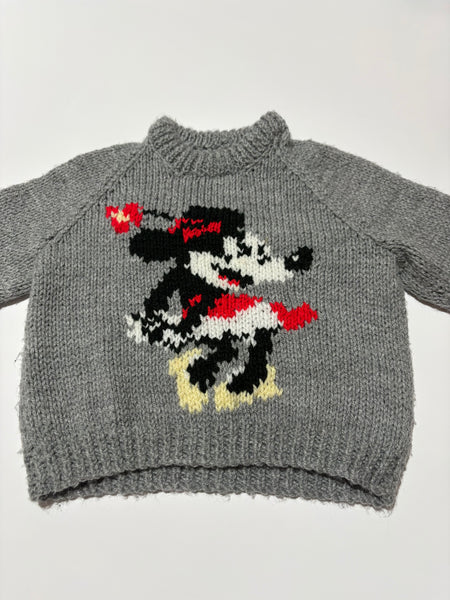 Vintage Minnie Mouse hand knit best fit 6 months