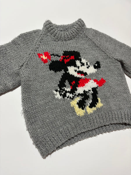 Vintage Minnie Mouse hand knit best fit 6 months
