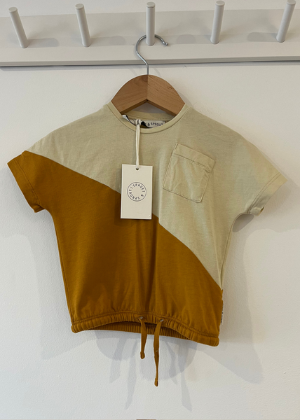 Ex-stock Sproet & Sprout Colour Block Drawstring Hem T-shirt (9-12M)