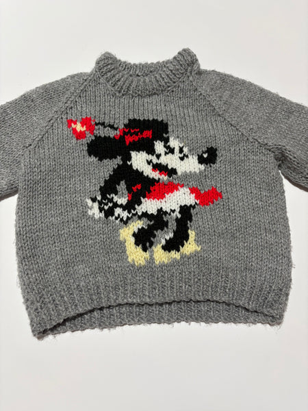 Vintage Minnie Mouse hand knit best fit 6 months