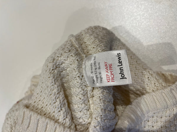John Lewis cotton jumper 12-18m