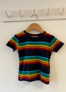 Rainbow striped t shirt sale