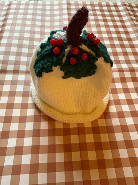 Hand knitted berry hat