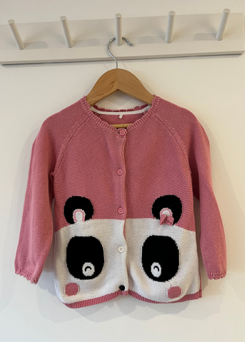 Tu Pink Panda Cardigan (12-18M)
