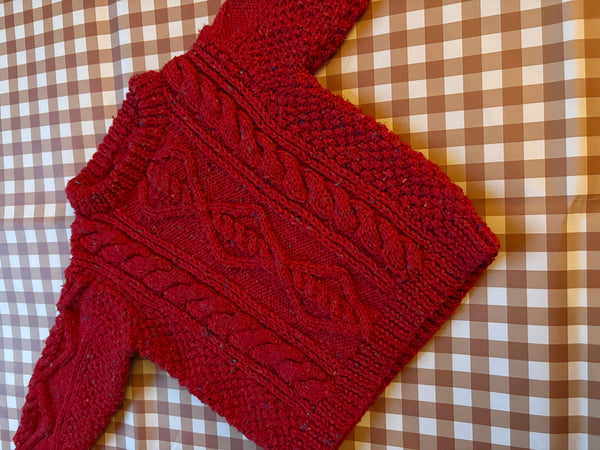 Speckled hand knit jumper approx 6-12 months