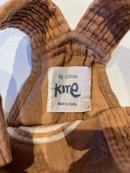 Kite lightweight cord dungaree dress 4-5y
