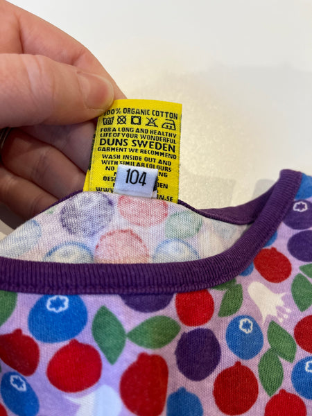 Duns berry print dress 104 (3-4y)