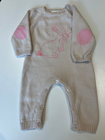John Lewis cotton knit romper 0-3m (generous)
