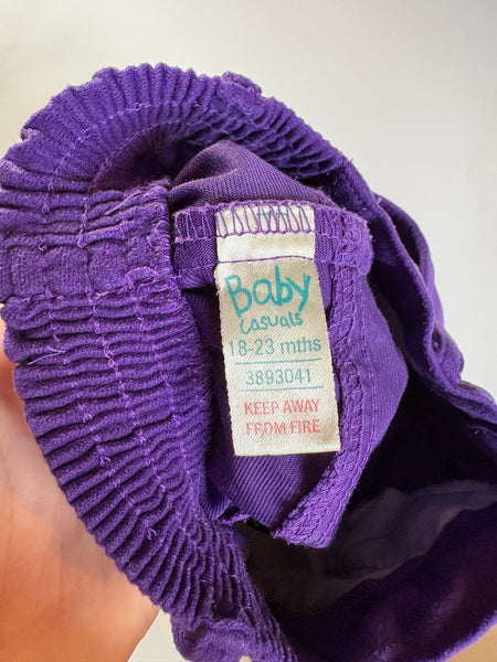 Vintage velvet trousers 18-24 months