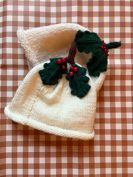 Hand knitted berry hat