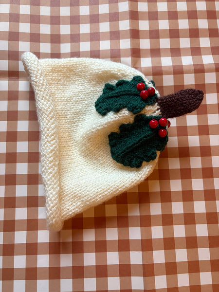 Hand knitted berry hat