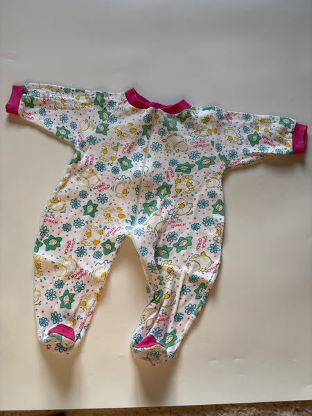 Vintage duckling sleepsuit best fit 0-3 months