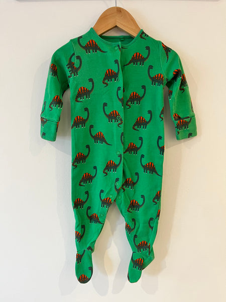 Next green dino sleepsuit (3-6m)