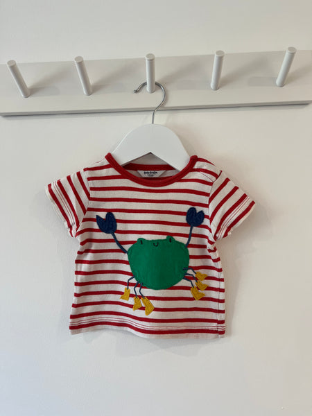 Baby Boden crab t-shirt (0-3m)