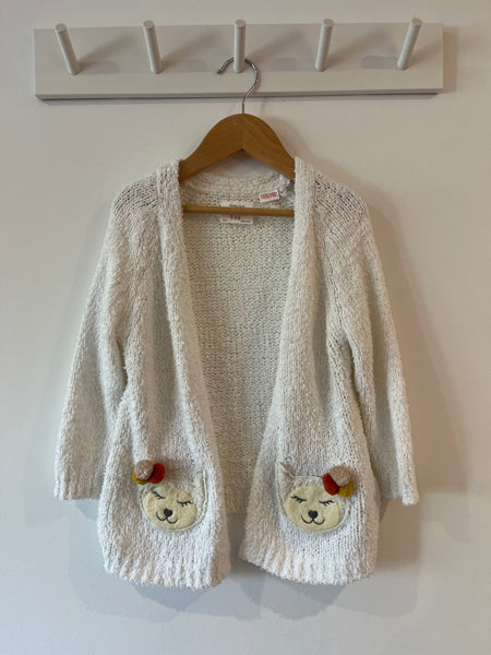 Zara Knitwear White Lamb Cardigan (18-24M)