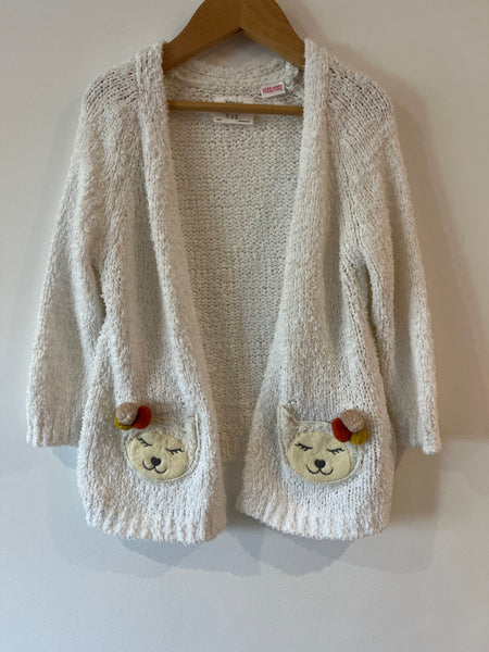 Zara Knitwear White Lamb Cardigan (18-24M)