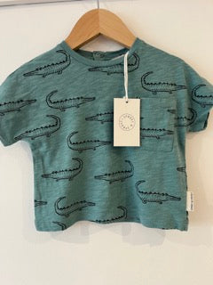 Ex- stock Sproet & Sprout Short Sleeve Crocodile T Shirt (9-12m)