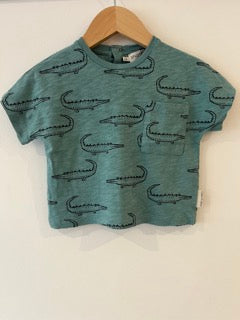 Ex- stock Sproet & Sprout Short Sleeve Crocodile T Shirt (9-12m)