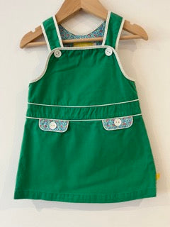 Little Bird Green Pinafore Dress (9-12M)