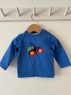 Blade and Rose Blue Tractor Long Sleeve Top (3-6M)