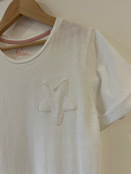 Boden white star t-shirt (11-12Y)