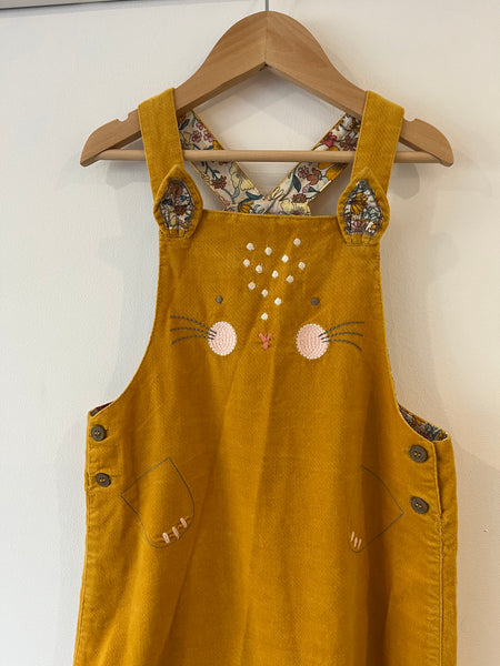 Mothercare mustard pinafore dress (5-6y)