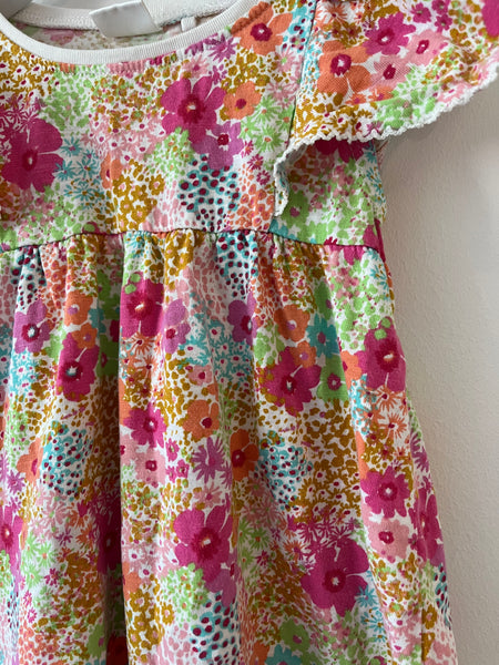 Next bright floral dress (12-18m)