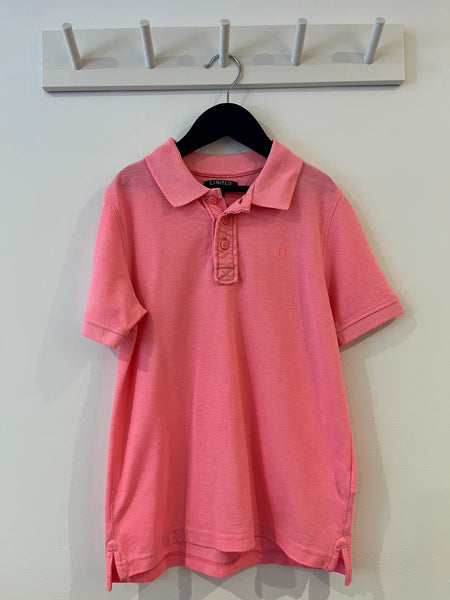 M&S Pink polo shirt (7-8y)