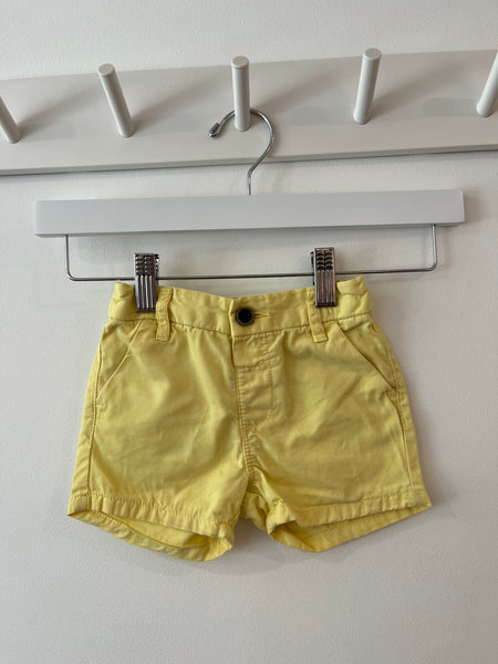 Next yellow chino shorts (6-9m)
