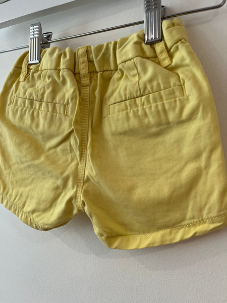 Next yellow chino shorts (6-9m)
