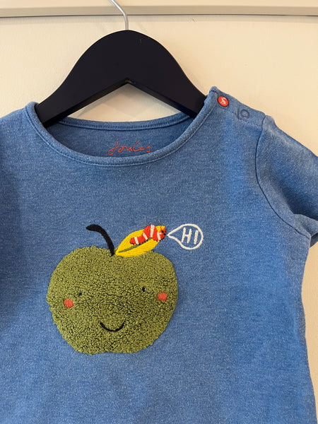 Joules apple t-shirt 12-18M