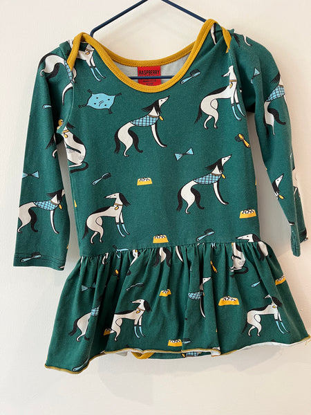 Raspberry Republic dog top (92-98/2-3y)