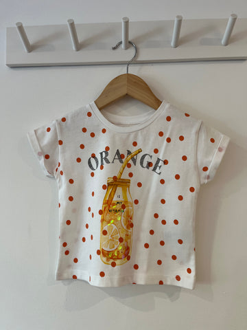 Next orange sequin top (2-3Y)