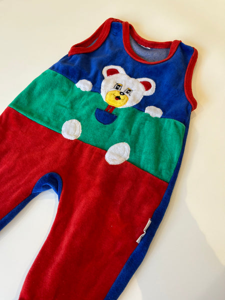Vintage Twins sleeveless baby grow 3-6 months
