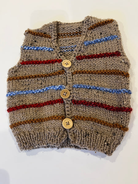 Hand knitted waistcoat approx 6-12 months