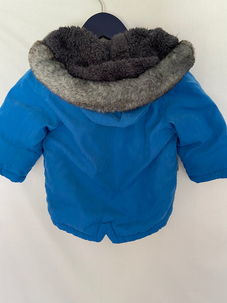 George Fur lined hood coat (6-9m)