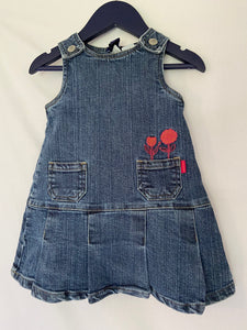 Gap denim pinafore style dress (12-18m) *comes up big*
