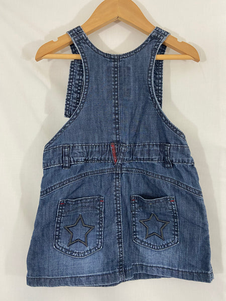 Villervalla denim pinafore dress (2-3y)