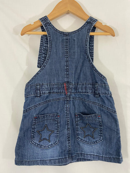 Villervalla denim pinafore dress (2-3y)