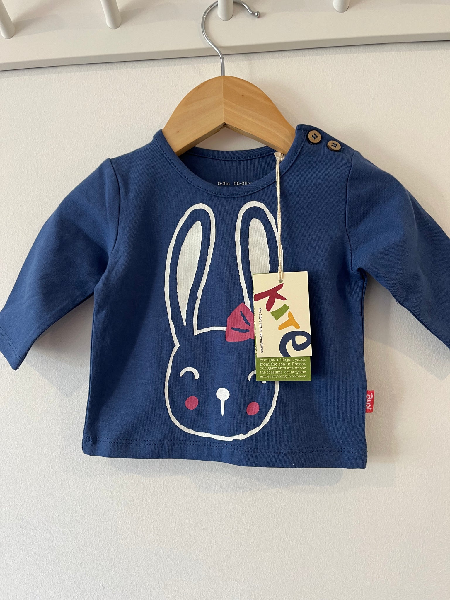 BNWT Kite rabbit top (0-3m) *generous*