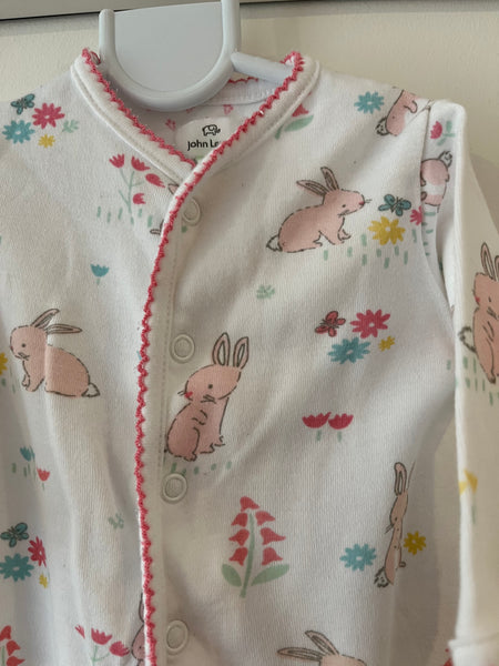 John Lewis bunny sleepsuit (newborn)